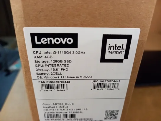 BOXED LENOVO IDEAPAD LAPTOP INTEL I-3 - 15ITL6