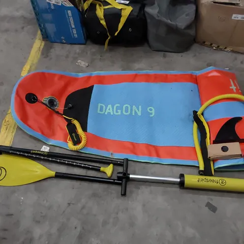 BAGGED FREESPIRIT DAGON 9 INFLATABLE PADDLE BOARD WITH CARRY BAG (1 ITEM)
