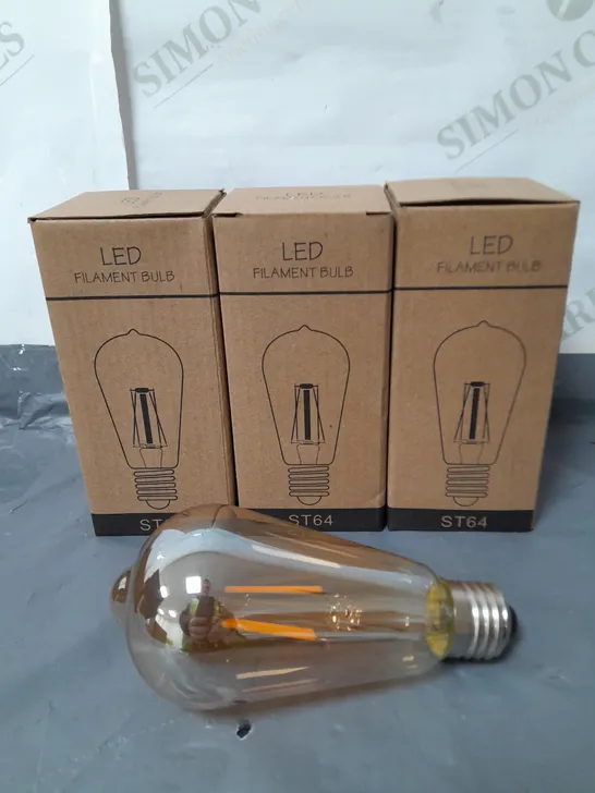 SET OF 3 LED FILAMENT BULBS ST64