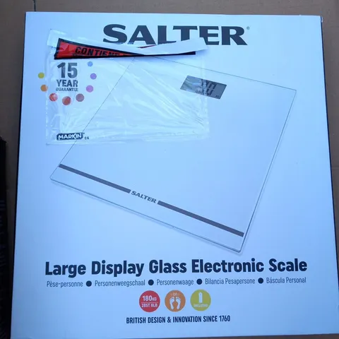 BOXED SALTER LARGE DISPLAY GLASS PERSONAL SCALE 