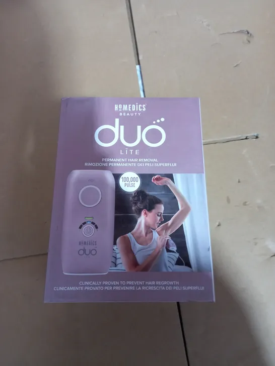 BOXED HOMEDICS DUO LITE PERMANENT HAIR REMOVAL 