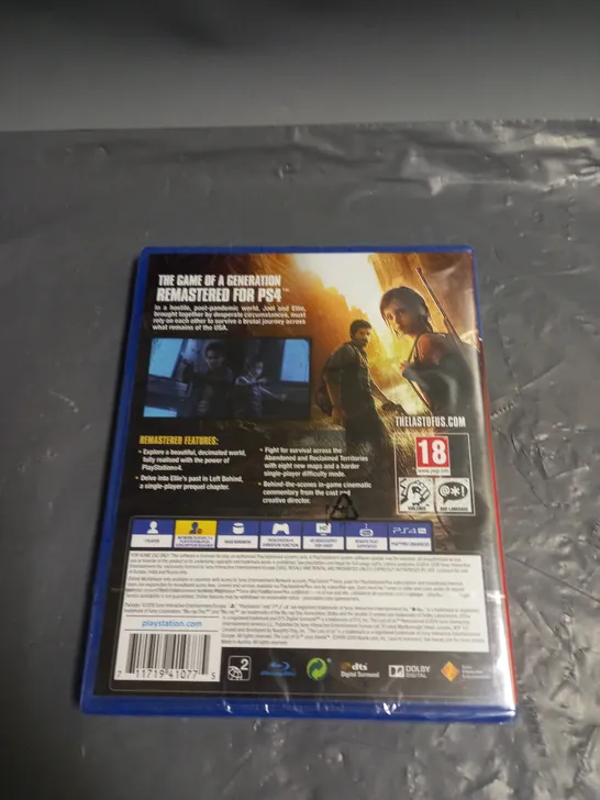 SEALED THE LAST OF US REMASTERED PS4 GAME 18+