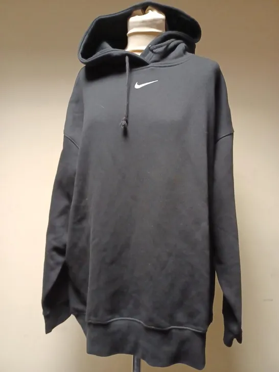 NIKE ESSENTIAL OVERSIZED FLEECE HOODIE - BLACK (XL)