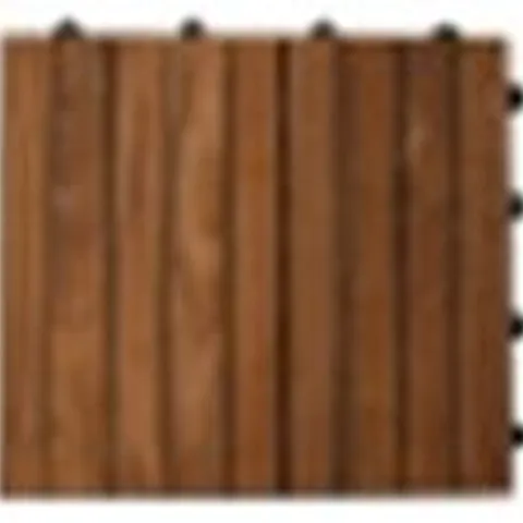 BALI COLLECTION SET OF 10 - TEAK WOOD DECKING TILES (EACH 30 CM)