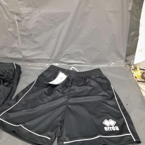 LOT OF FIVE ERREA BLACK SHORTS SIZE XXS