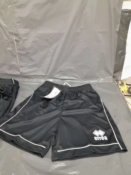 LOT OF FIVE ERREA BLACK SHORTS SIZE XXS