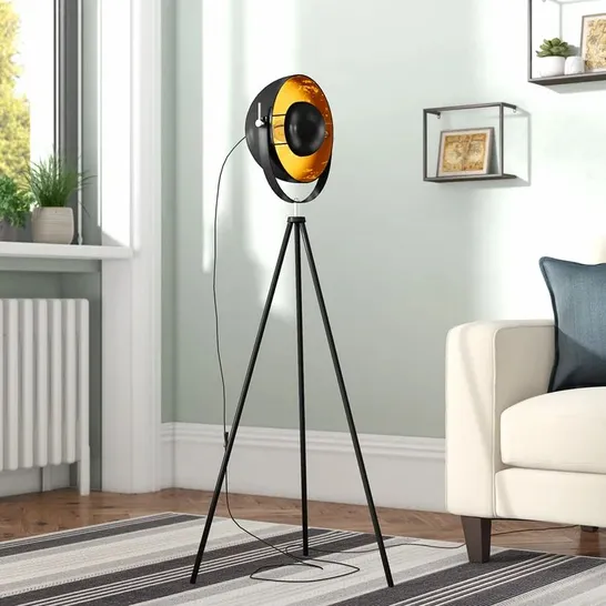 BOXED KERNS 133CM TRIPOD FLOOR LAMP