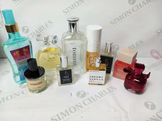 10 ASSORTED UNBOXED FRAGRANCES TO INCLUDE; TOMMY HILFIGER, HAWAIIAN TROPIC, DEBASER, RITUALS AND BRAZILIAN CRUSH