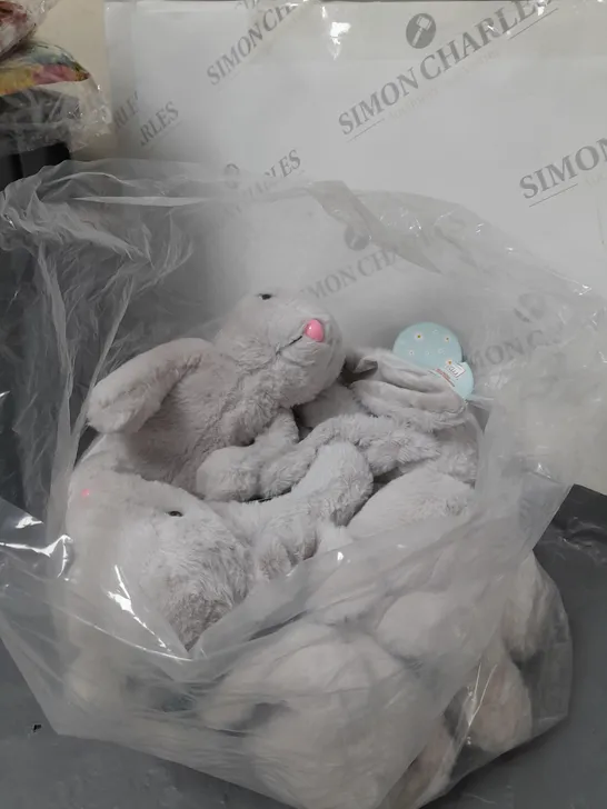 LOT OF 5 FLUFFY BUNNY SOFT TOYS