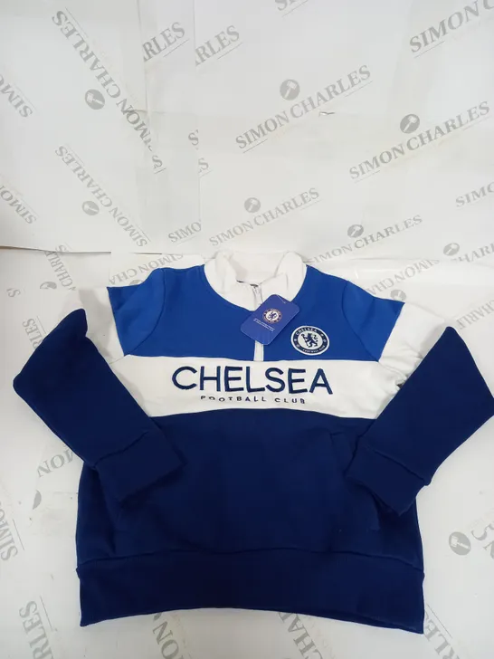 CHELSEA FC ZIP SWEATSHIRT SIZE 8-9 YEARS