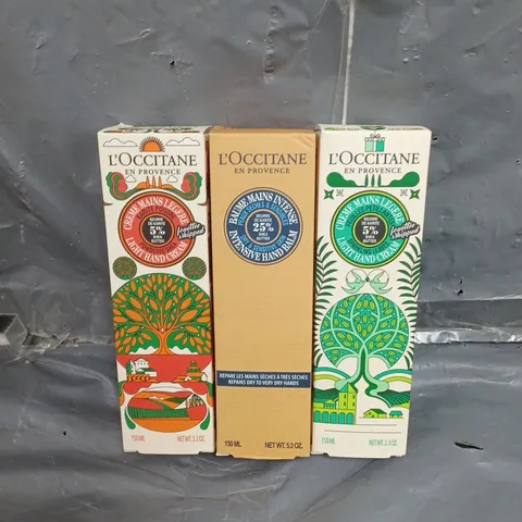 SET OF 3 L'OCCITANE ASSORTED HAND CREAMS