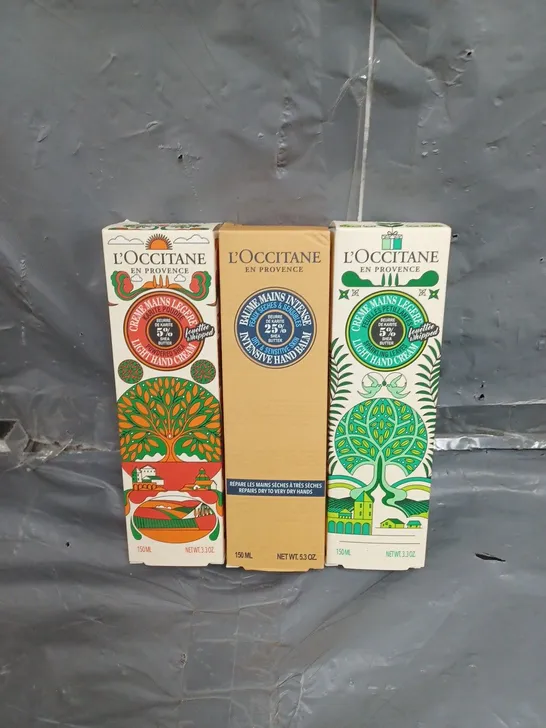 SET OF 3 L'OCCITANE ASSORTED HAND CREAMS