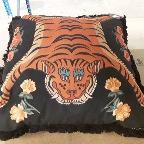 TIBETAN TIGER 55×55CM POLY FILLED CUSHION 