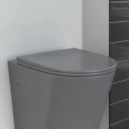 BOXED DESIGNER VERONA WALL HUNG TOILET MATT GREY