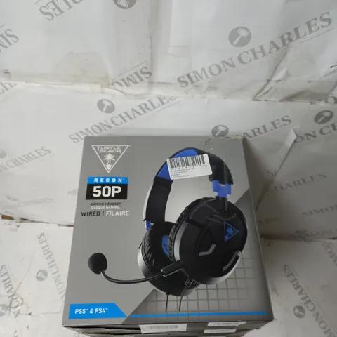 BOX OF APPROX 5 TURTLE BEACH RECON 50P HEADSETS IN BLACK 