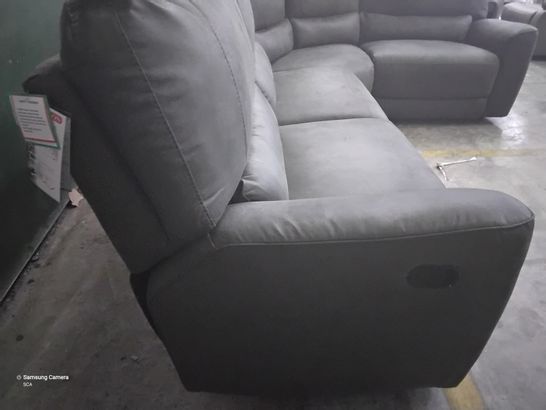 DESIGNER BARCELONA END MANUAL RECLINER CORNER GROUP GREY