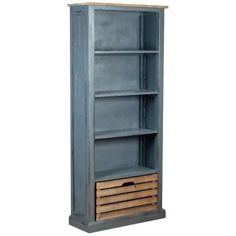 BRAND NEW BOXED HENLEY BOOKCASE WITH TWO BASKETS LACQUERED W80, H180, D30cm.