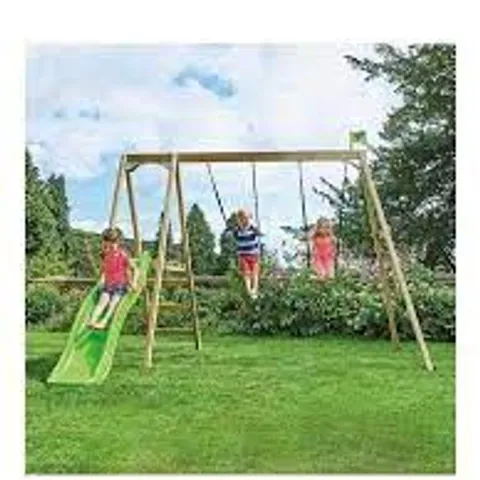 BOXED TP 148 FOREST MULTIPLY SINGLE WOODEN SWING SET & SLIDE (BOX 2 OF 3 ONLY)