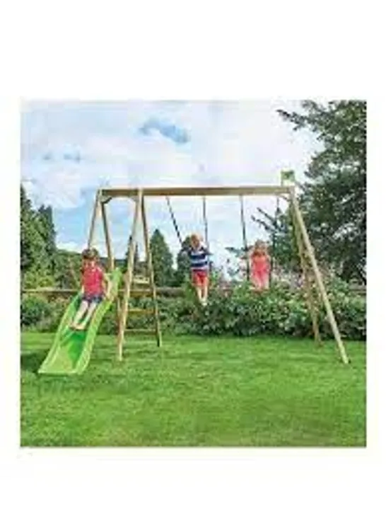 BOXED TP 148 FOREST MULTIPLY SINGLE WOODEN SWING SET & SLIDE (BOX 2 OF 3 ONLY)