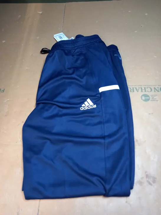 ADIDAS LOGO NAVY TRACKSUIT BOTTOMS SIZE L