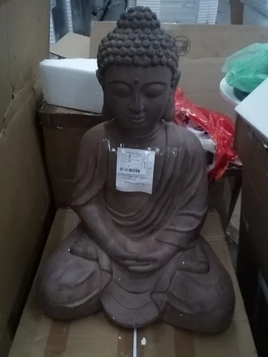 BOXED LARGE SITTING BUDHA FIGURE