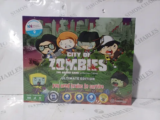 BOXED THINKNOODLE GAMES CITY OF ZOMBIES ULTIMATE EDITION BOARD GAME
