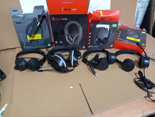 4 ASSORTED GAMING HEADSETS