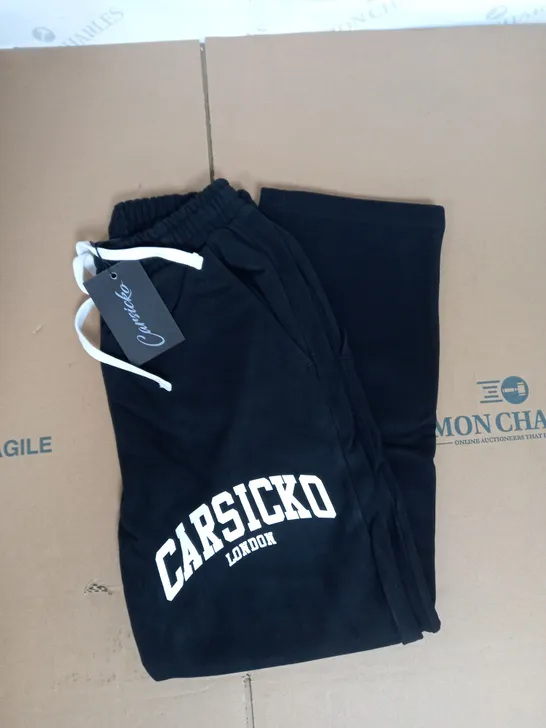 CARSICKO SWEAT TROUSERS IN BLACK SIZE S