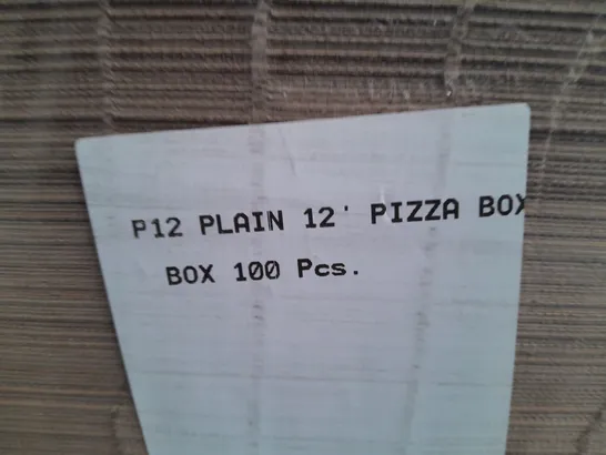 LOT OF 2 PACKS OF PLAIN 12" PIZZA BOXES - APPROXIMATLY 100 PER PACK