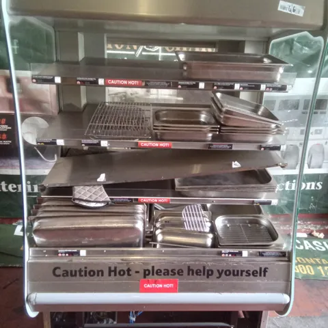 COMMERCIAL SELF SERVE HOT DELI OVEN WITH ACCESSORIES 