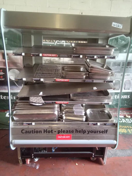 COMMERCIAL SELF SERVE HOT DELI OVEN WITH ACCESSORIES 