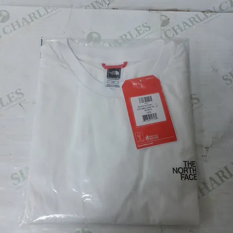 SEALED THE NORTH FACE SMALL LOGO T-SHIRT IN WHITE - LARGE 