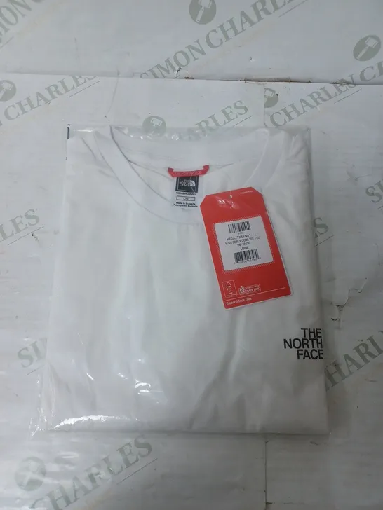 SEALED THE NORTH FACE SMALL LOGO T-SHIRT IN WHITE - LARGE 