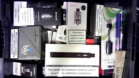LOT OF LARGE QUANTITY OF VAPING PRODUCTS AND ACCESSORIES 