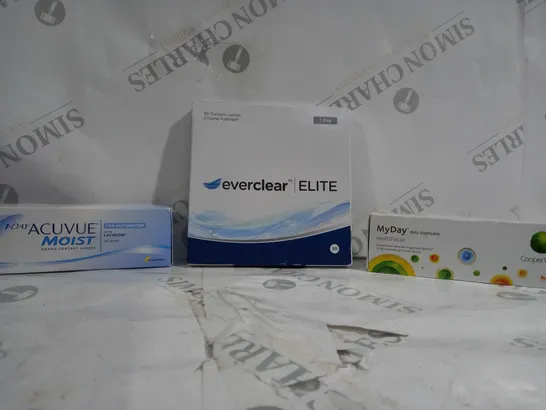 APPROX 20 ITEMS TO INCLUDE EVERCLEAR ELITE, MYDAY, ACUVUE