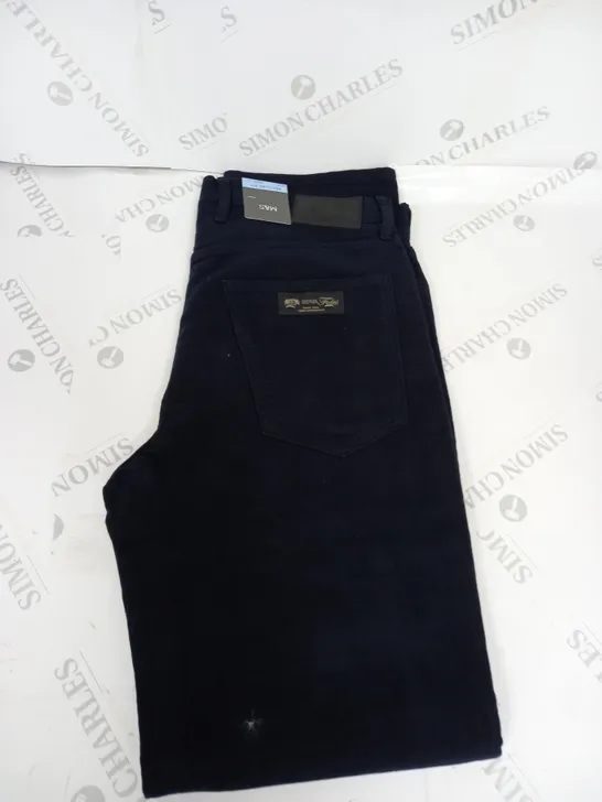 M&S REGULAR FIT VELVET TROUSERS SIZE W34