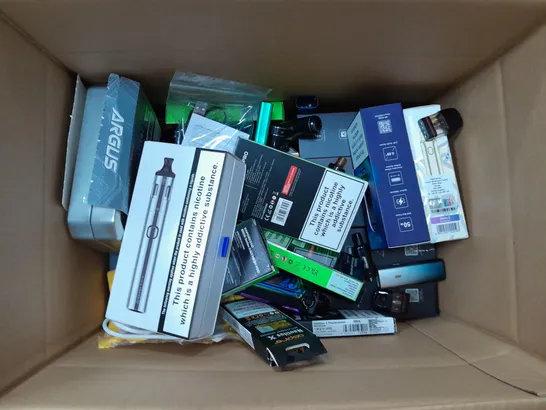 BOX OF APPROXIMATELY 20 ASSORTED E-CIGARATTES TO INCLUDE VAPORESSO, INNOKIN, VOOPOO ETC