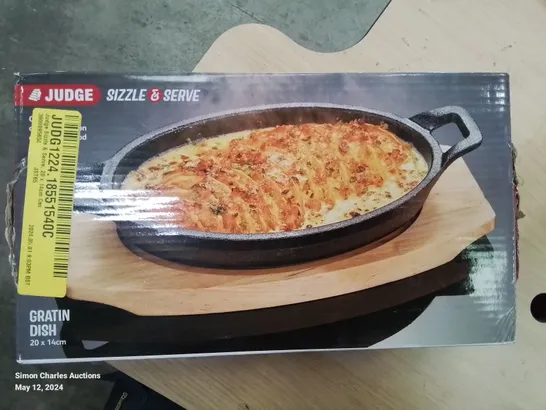 Boxed judge sizzle&serve gratin dish 20x14cm