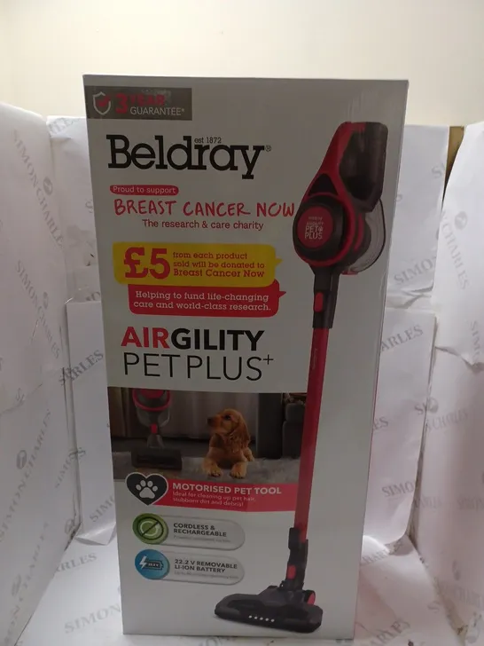 BOXED BELDRAY AIRGILITY PET PLUS VACUUM CLEANER 