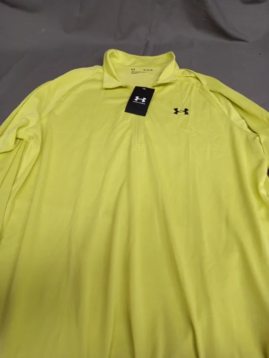 UNDERARMOUR NEON LOOSE TRAINING QUATER ZIP - XL