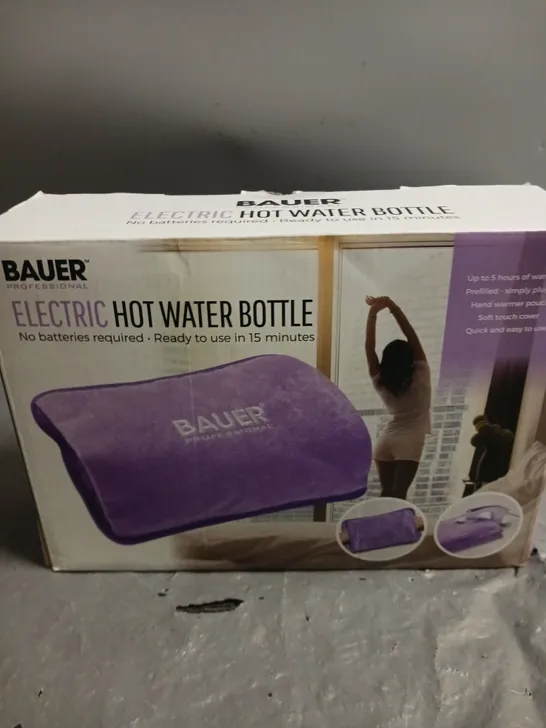 BAUER PROFESSIONAL ELECTRIC HOT WATER BOTTLE PURPLE