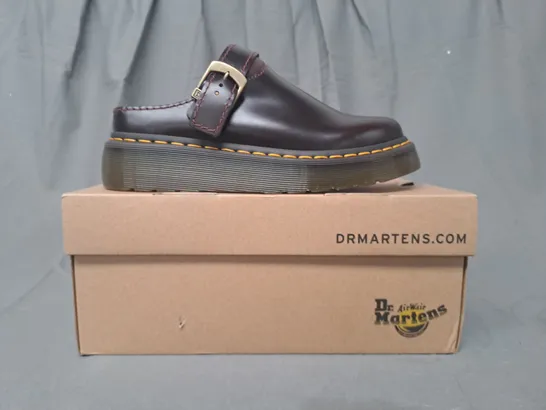 BOXED PAIR OF DR MARTENS LAKETEN SHOES IN DEEP CHERRY UK SIZE 5