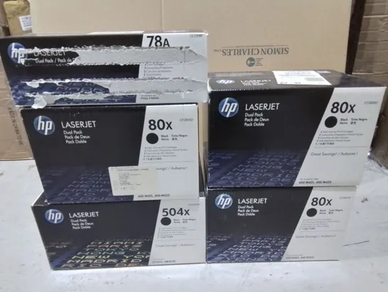 LOT OF 5 ASSORTED HP LASERJET PRINT CARTRIDGES 