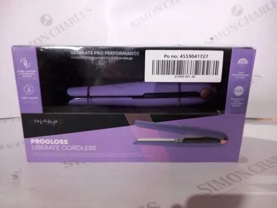 BOXED REVAMP PROGLOSS LIBERATE CORDLESS CERAMIC COMPACT STRAIGHTENERS