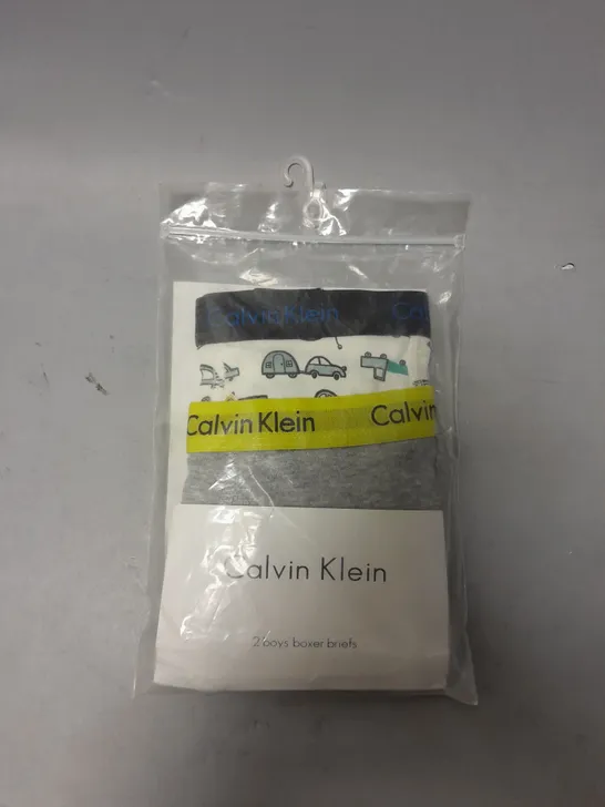 SEALED CALVIN KLEIN 2 BOYS BOXER BREIFS - 12/14 YEARS