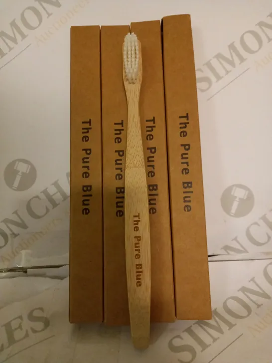 200 BRAND NEW  - THE PURE BLUE ORGANIC BAMBOO TOOTHBRUSH, ECO-FRIENDLY