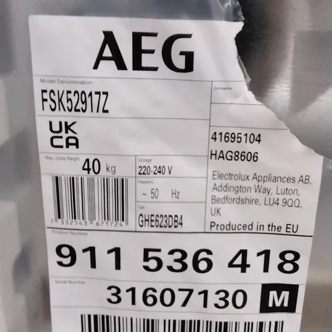 AEG FSK52917Z DISHWASHER RRP £600.00