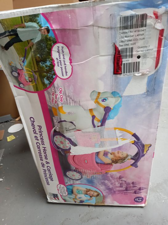 BOXED LITTLE TIKES PRINCESS COSY HORSE CHARIOT  RRP £134.99