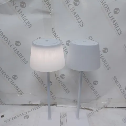 SFIXX SET OF 2 INDOOR OUTDOOR TOUCH TABLE LIGHTS - WHITE