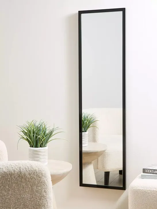 TALL RECTANGULAR MIRROR IN BLACK - COLLECTION ONLY